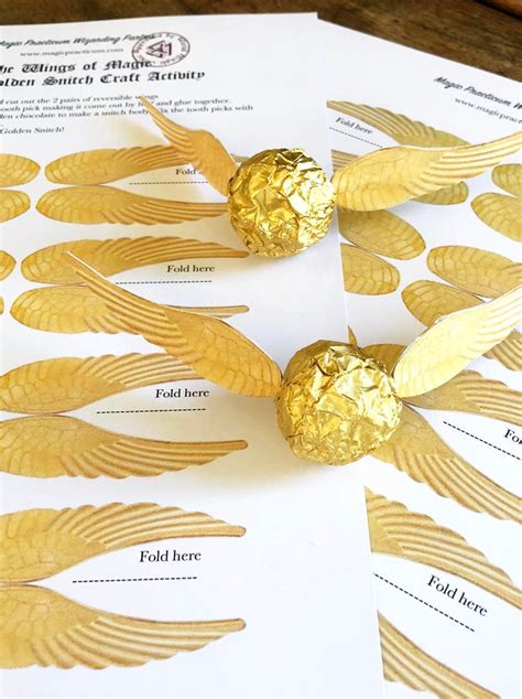 How to cut golden snitch wings with a pencil and scissors Print our wings template onto white paper or cardstock. . Golden snitch wings printable